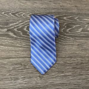 Michael Kors 100% Silk Blue Striped Tie